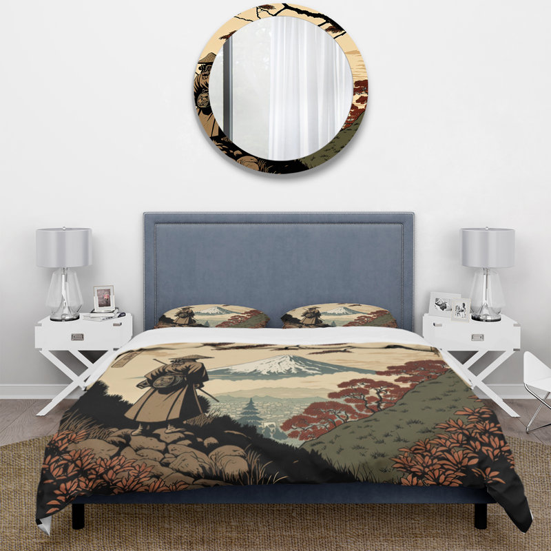 Ensemble de housse de couette Red Barn Scenery In Winter II - Barn Landscape - Microfibre polyester