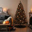 Black Alaskan Pine Christmas Tree - Full & Bushy Artificial Tree with Flame-Resistant PVC and Metal Stand-711397582