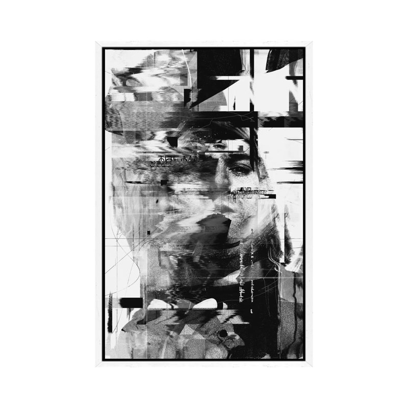 Kurt Cobain by Nicebleed - Print on Canvas, 101.6 cm H x 66.04 cm W, White Framed