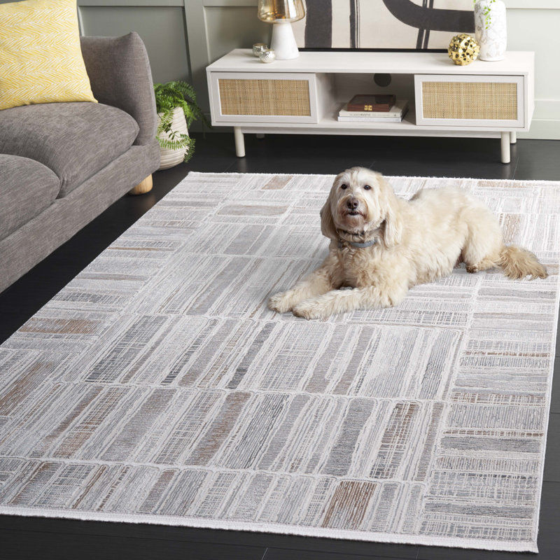 Tapis gris / gris clair Diamond 154, Rectangle 5 pi 3 po x 7 pi 6 po