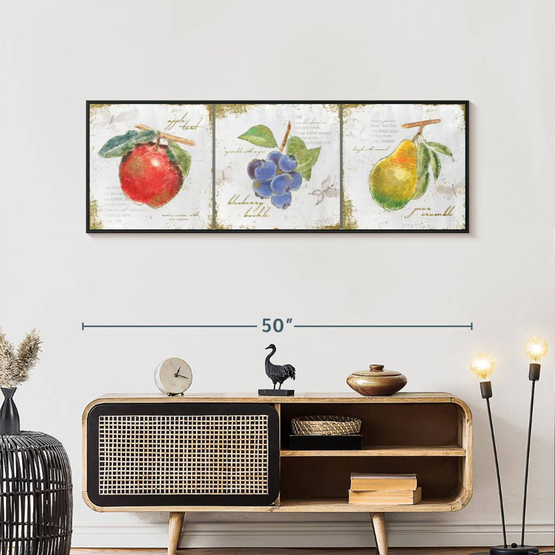 Trésors de jardin I, Cadre flottant noir, 49 po x 17 po