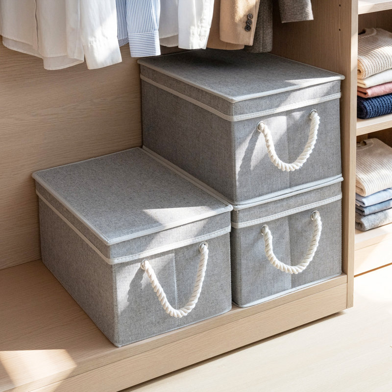 Fabric Storage Box Set with Lid