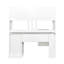 Bureau d'ordinateur à domicile avec huche, rangement spacieux et conception durable pour une organisation efficace de l'espace de travail