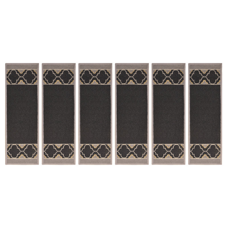 Tapis d'escalier noir antidérapant
