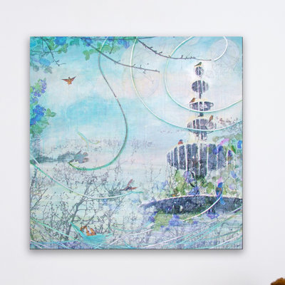 Drowning Fountain by Tracy Silva Barbosa - Wrapped Canvas Painting