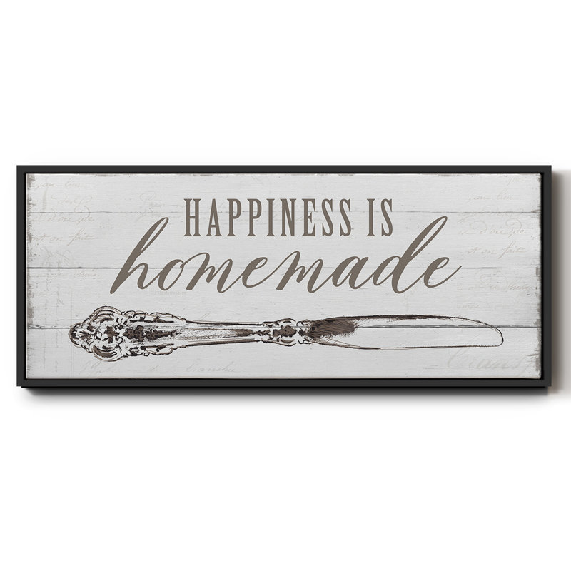 Le bonheur est fait maison - toile encadrée, H 8 po x l 20 po