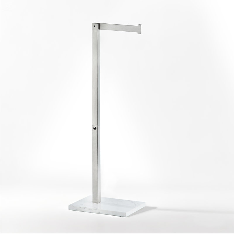 Porte-papier hygiénique sur pied, Nickel brossé