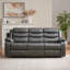 Lacreta Humes Faux Leather 3-Seater Manual Recliner Sofa, Oversized Reclining Couch, Independent Recline Seats Sofa Furniture for Living Room Home Theatre-103563009