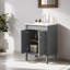 Meuble-lavabo moderne 24 po avec lavabo supérieur et armoire de rangement-969356752