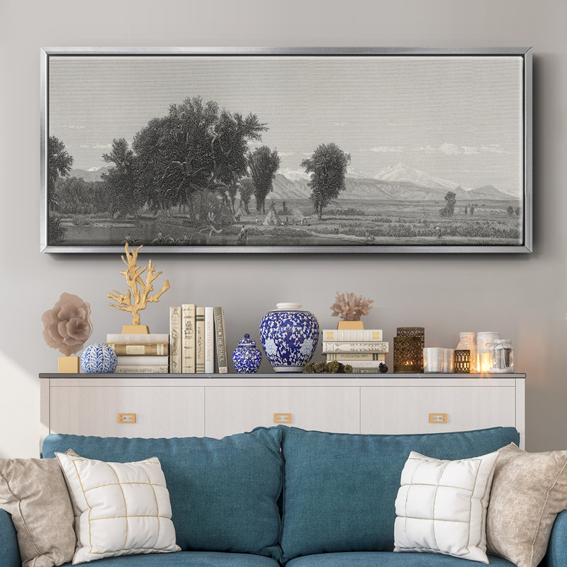 The Rocky Mountains- Framed Canvas, 24" H x 60" W