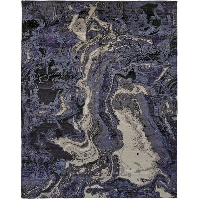 Valencia Modern Abstract Blue Area Rug