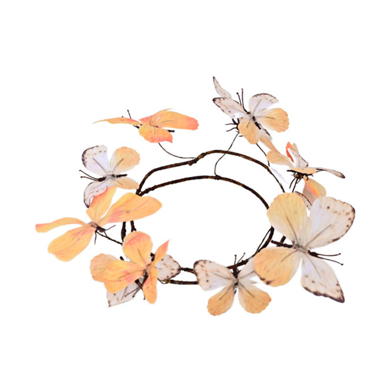 Removable Artificial Plastic Papilio Garland Simulated Decorative Vines For Walls Balustrades Arch Spring Party Decor, C