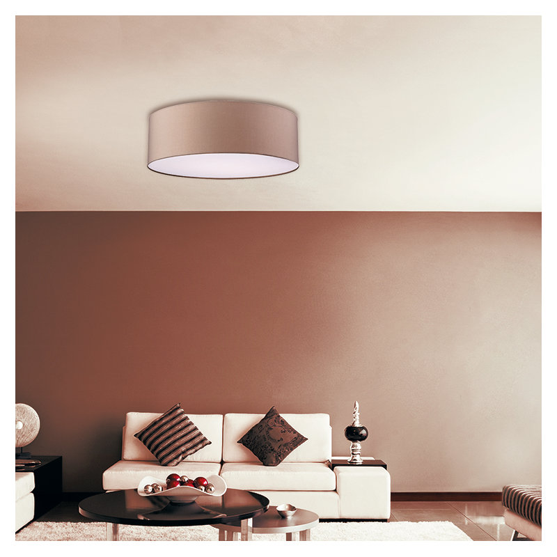 Coello PC Cotton Flush Mount, Taupe