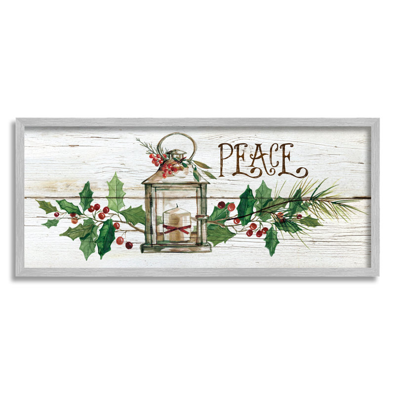Peace Peace Berries par Carol Robinson, H 10 po x l 24 po x P 1,5 po, Estampe numérique Farmhouse