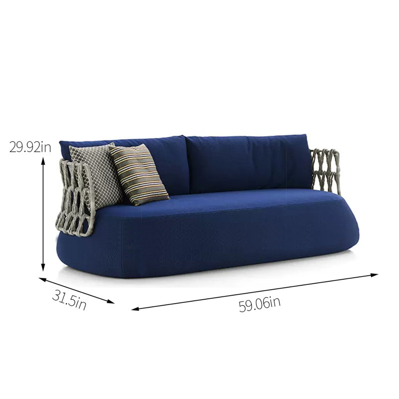 59.06'' Wide Rectangle Loveseat with Cushions