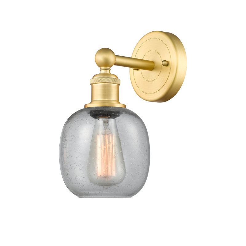 Cheraw Armed Sconce, Seedy, Satin Gold