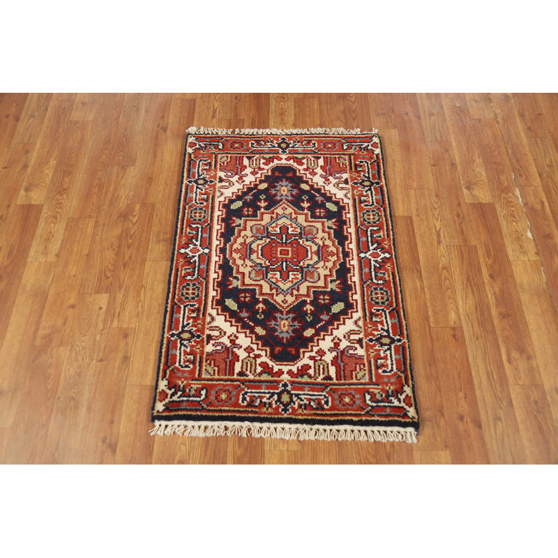 Tapis traditionnel indien bleu marine 2x3