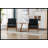 Accent Chairs Set of 2 with Side Table, Wood and Fabric Armchairs Side Chair-1814407674