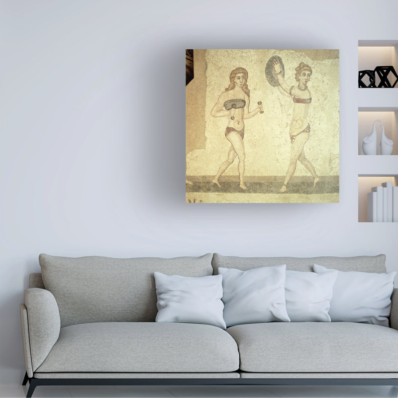 Femmes romaines Inbikinis, de la chambre des dix danseuses, H 24 po x l 24 po