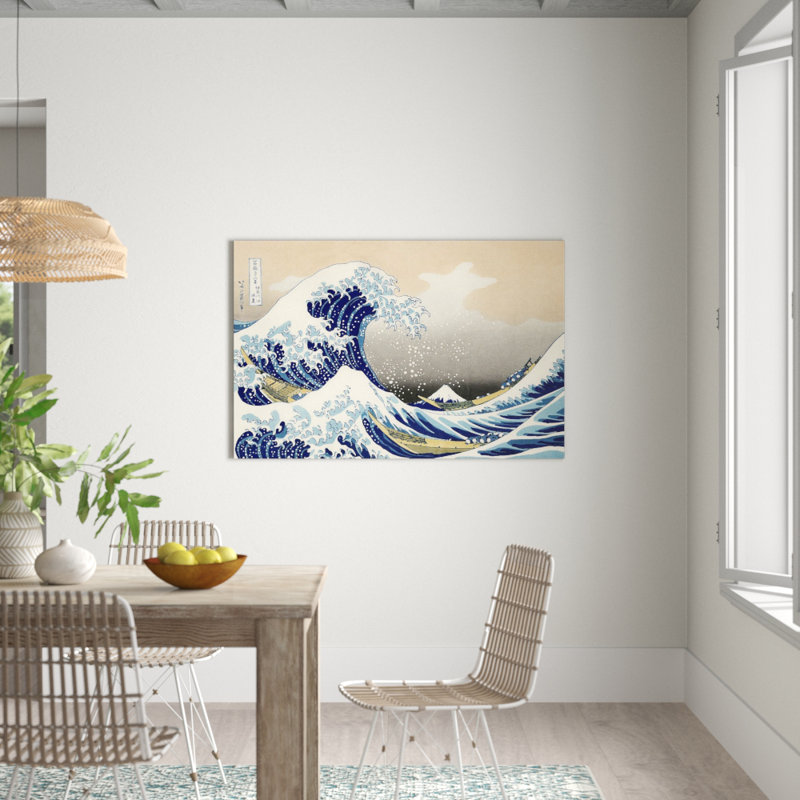 Hokusai - Wrapped Canvas Painting, 90cm H x 135cm W x 1.8cm D