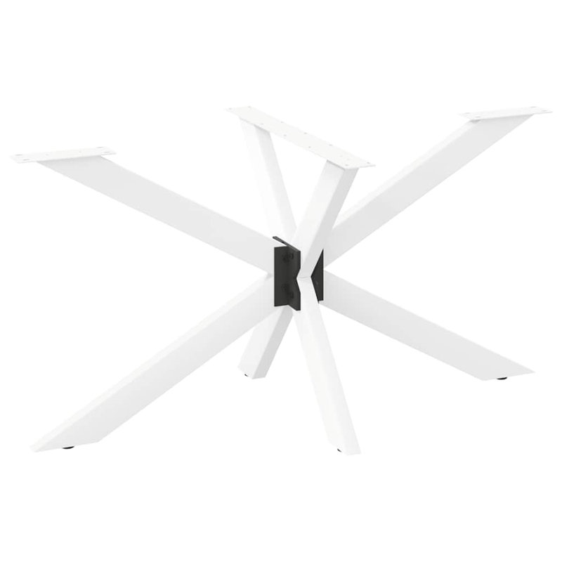  Pieds de table de salle à manger réglables en acier thermolaqué blanc, Blanc, H 35,4 po x l 23,6 po x P 13,8 po