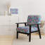 Chaise rembourrée multicolore à motif géométrique tendance