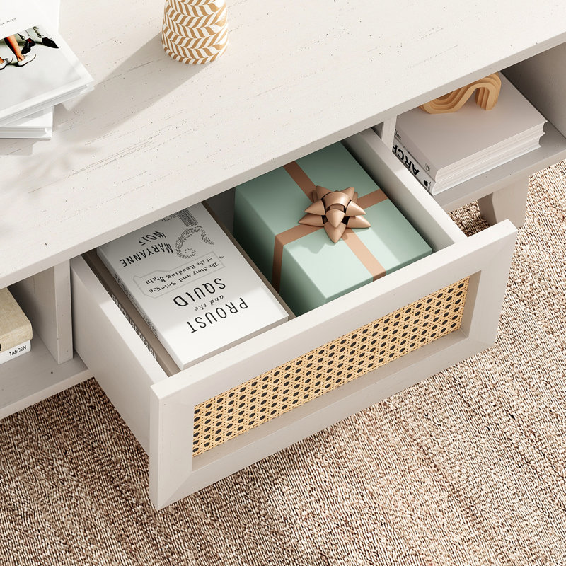 Toulouse Single Coffee Table, White