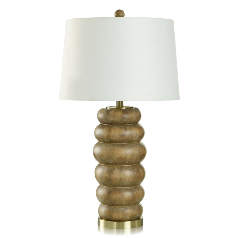 Resin Table Lamp, Brown Washed