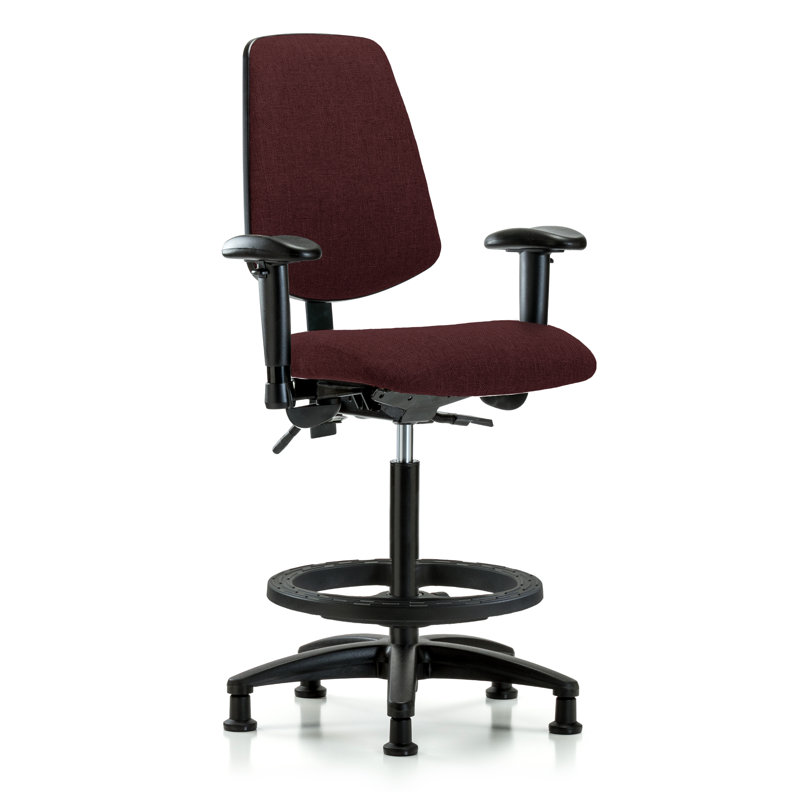 Fauteuil de dessin ergonomique Carli, Bourgogne, Patins, Non inclus