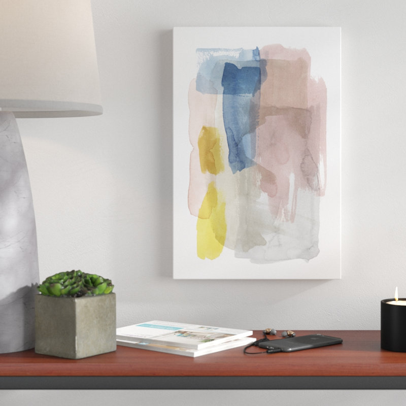 Puddle Pastel I by Grace Popp - Painting Print, Wrapped Canvas, 46cm H x 30cm W