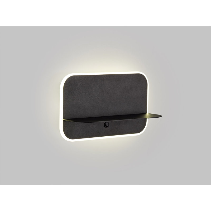 Lanzarote LED Flush Mounted Sconce, Matt Black