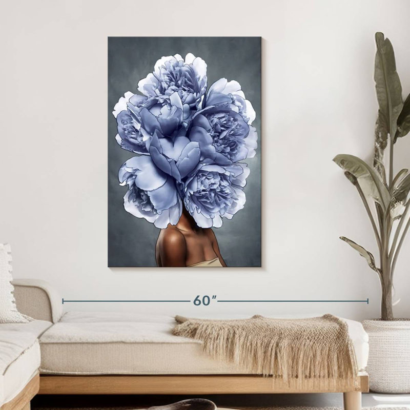 Lady Peony VII sur toile, H 45 po x l 30 po x P 1,25 po