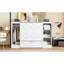 Lit simple avec garde-robe et tablettes - blanc, option d'assemblage facile Conception de chevet durable