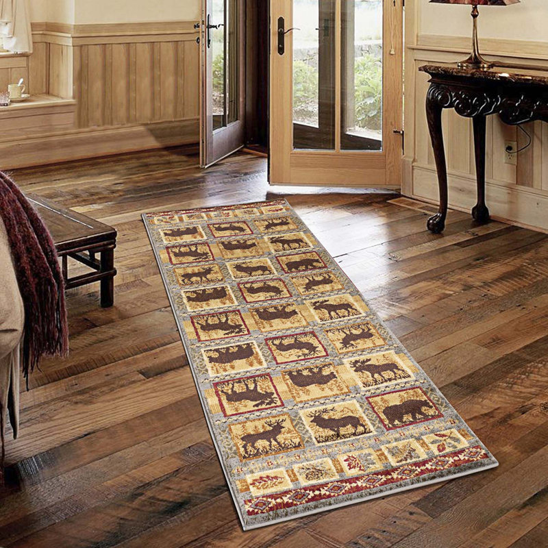 Tapis à thème animaux sauvages et nature, Rectangle 7 pi 10 po x 10 pi 3 po