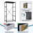 4 Drawer Dresser for Bedroom, Narrow Chest of Drawers, Wooden Top and Study Iron Frame 18"x37.5"-(WxH)