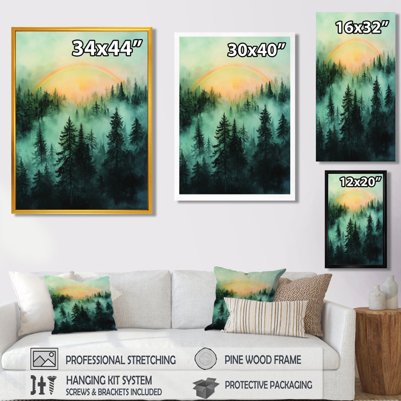 Glendy - Landscapes Wall Decor, Toile tendue, Ne s’applique pas, H 20 po x l 12 po
