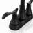 High Arc Dual-Handle Centerset Bathroom Faucet with Drain Assembly(Set of 2)-128613783
