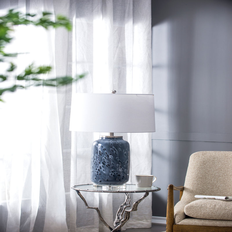 D16.9''Xh28'' Ellis Glass Table Lamp