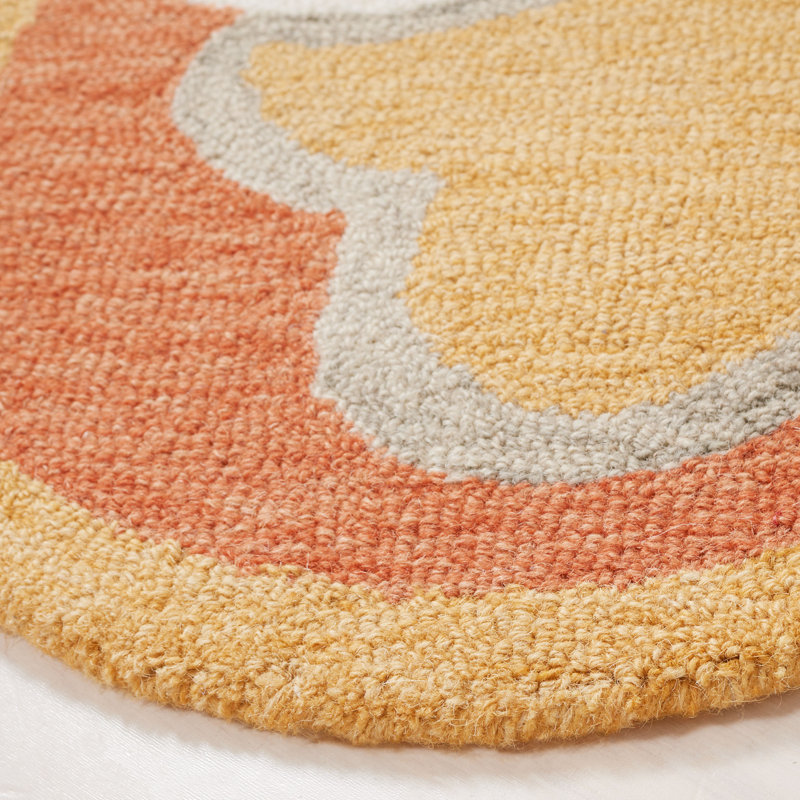 Tapis en laine / coton touffeté à la main Novelty Albria, Rond 5 pi