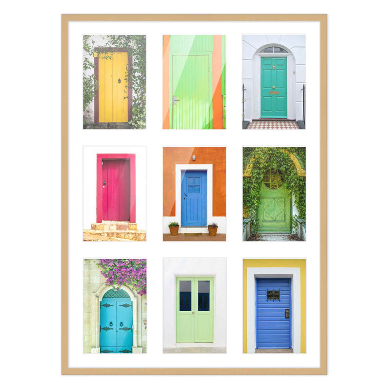 Cadre en bois, Naturel / blanc, 4 po x 6 po, 14,5 po x 20,5 po