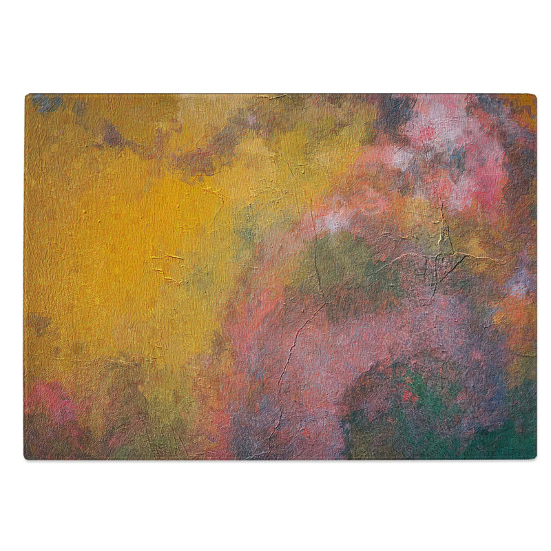 Glass Earth & Water in Abstract Chopping Board, 39 cm W x 28.5 cm L