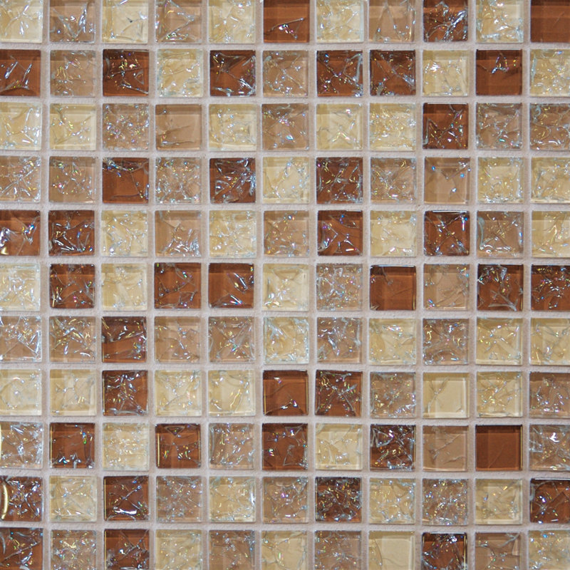 Carreau de mosaïque en verre 1 "x 1", Cuir
