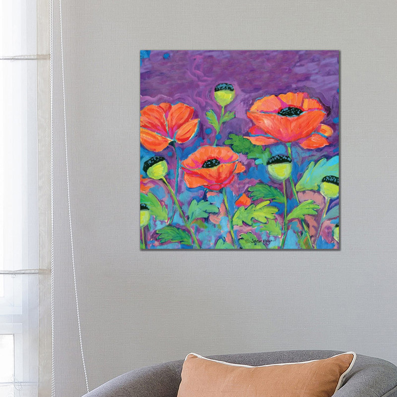 Floral V by Teresa Kogut - Painting on Canvas, 66.04 cm H x 66.04 cm W x 1.91 cm D, Wrapped Canvas