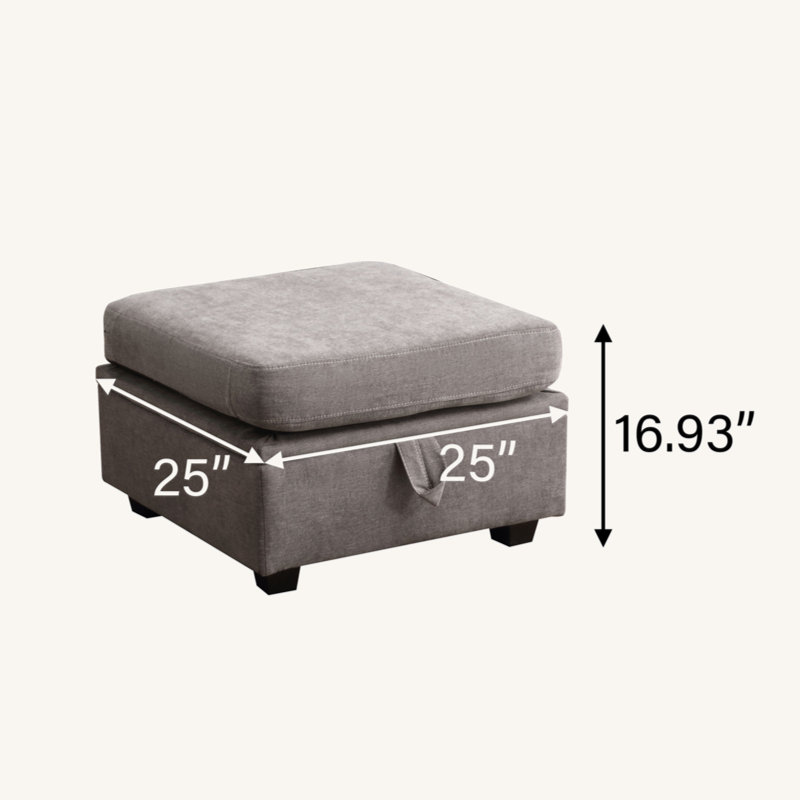 Canapé-lit modulaire avec rangement Overland, Gris