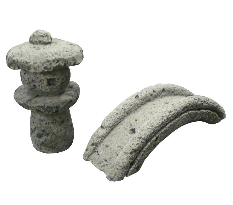 2 Piece Tranquility Garden Statue Set, Travertine