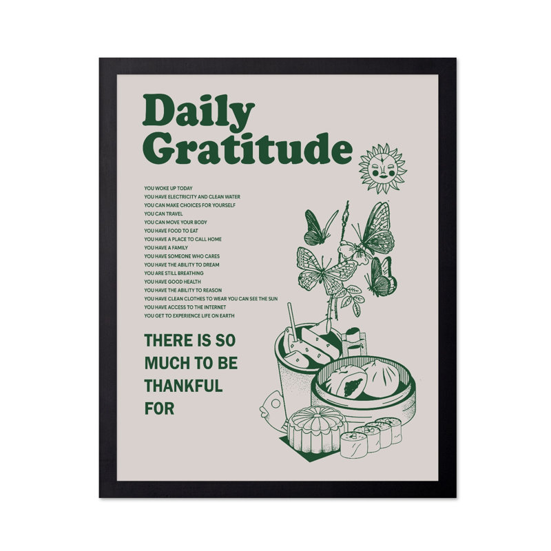 Gratitude quotidienne, Unframed, Poster, 11"H x 14"W