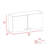 White and Light Grey 2-Door 2-Compartment Wall Cabinet