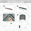 Tente avec abri de jardin avec moustiquaire Outsunny Pop Up-113146931