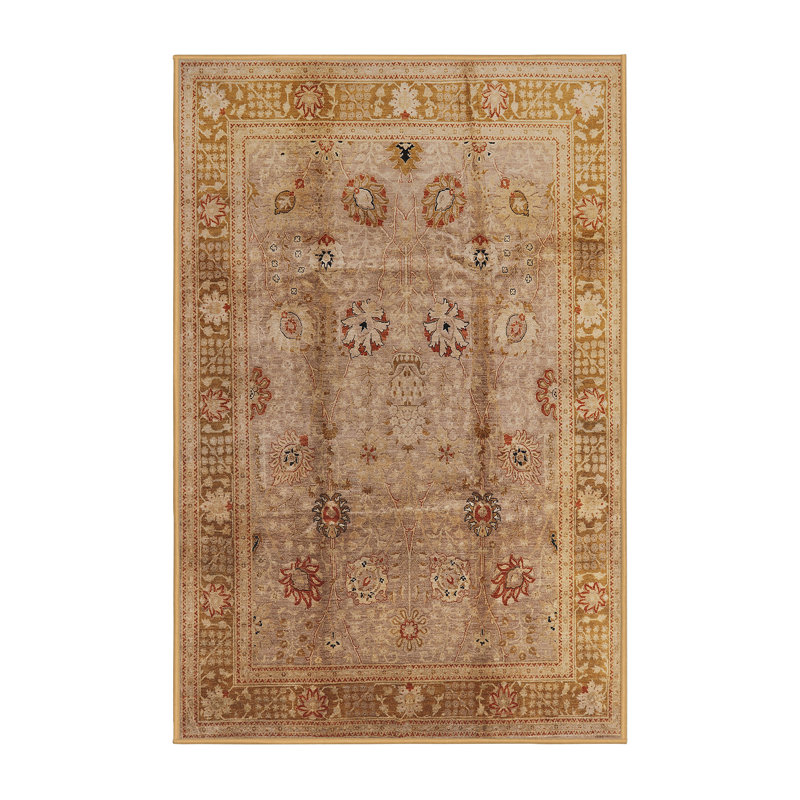 Tapis 10024 de style Mid-Century moderne 100% lavable à la machine, Rectangle 5 pi x 7 pi