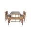 Ensemble de table et chaises d'extérieur en bois d'acacia de haute qualité pour patio, balcon et cour arrière-130477962